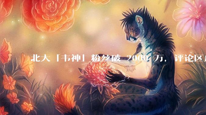 北大「韦神」粉丝破 2000 万，评论区成高考许愿池，如何看待家长们纷纷从韦神这里「沾福气」的心理？